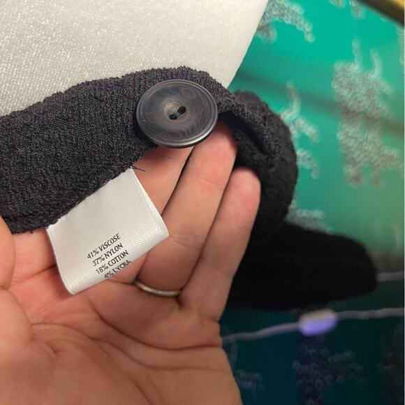 NWOT Eileen Fisher Black Textured Single Breasted Cardigan Blazer Size L - Picture 8 of 9